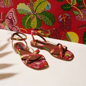 Margaux x Schumacher The Flat Sandal in Exotic Butterfly
